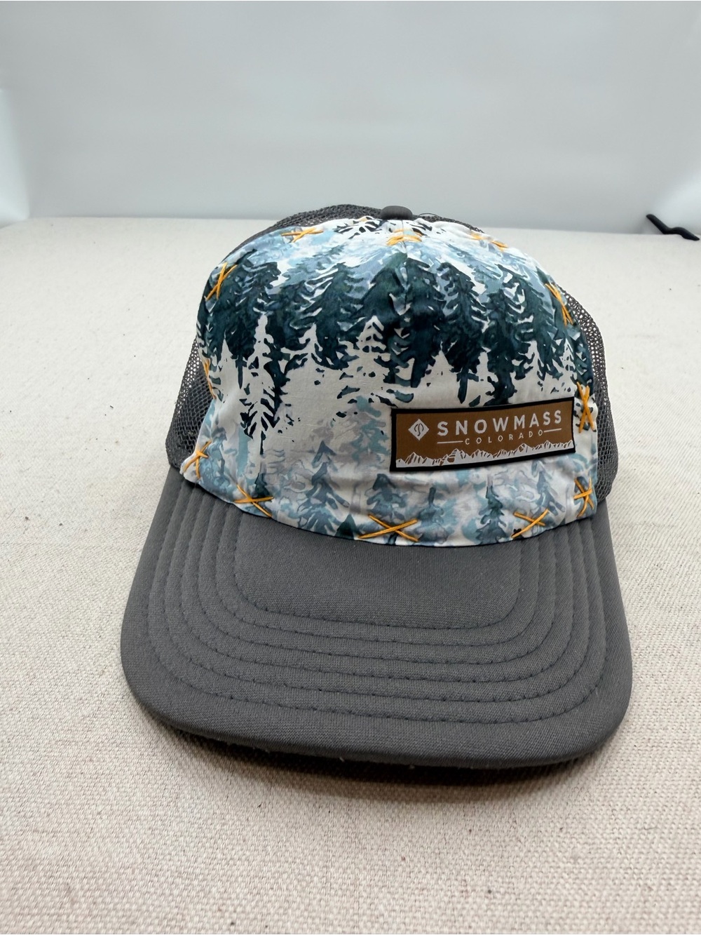 Blowfish Trucker Hat in Gray, Green, Yellow
